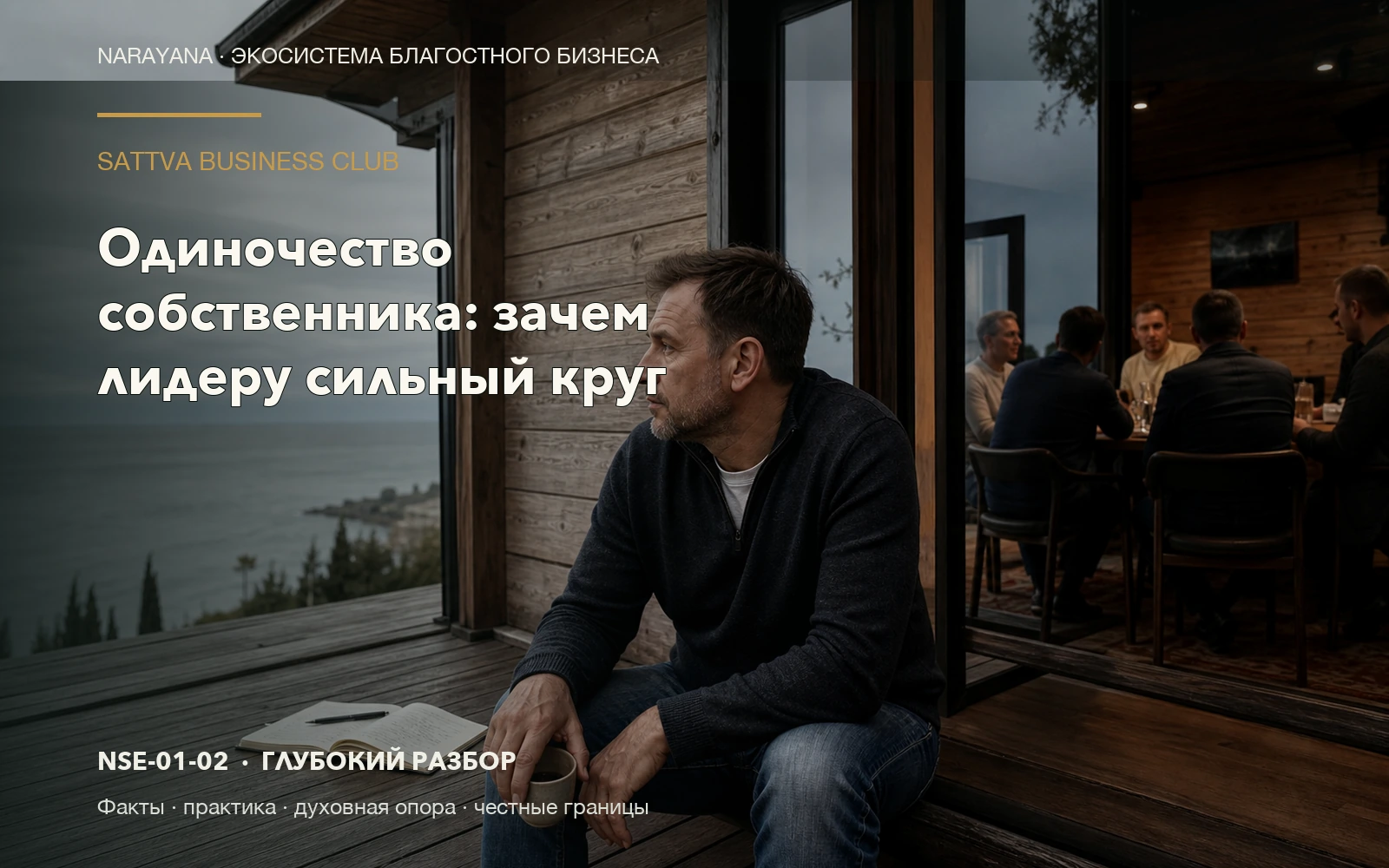 Editorial illustration for the article “Loneliness of the owner: why a leader needs a strong circle”