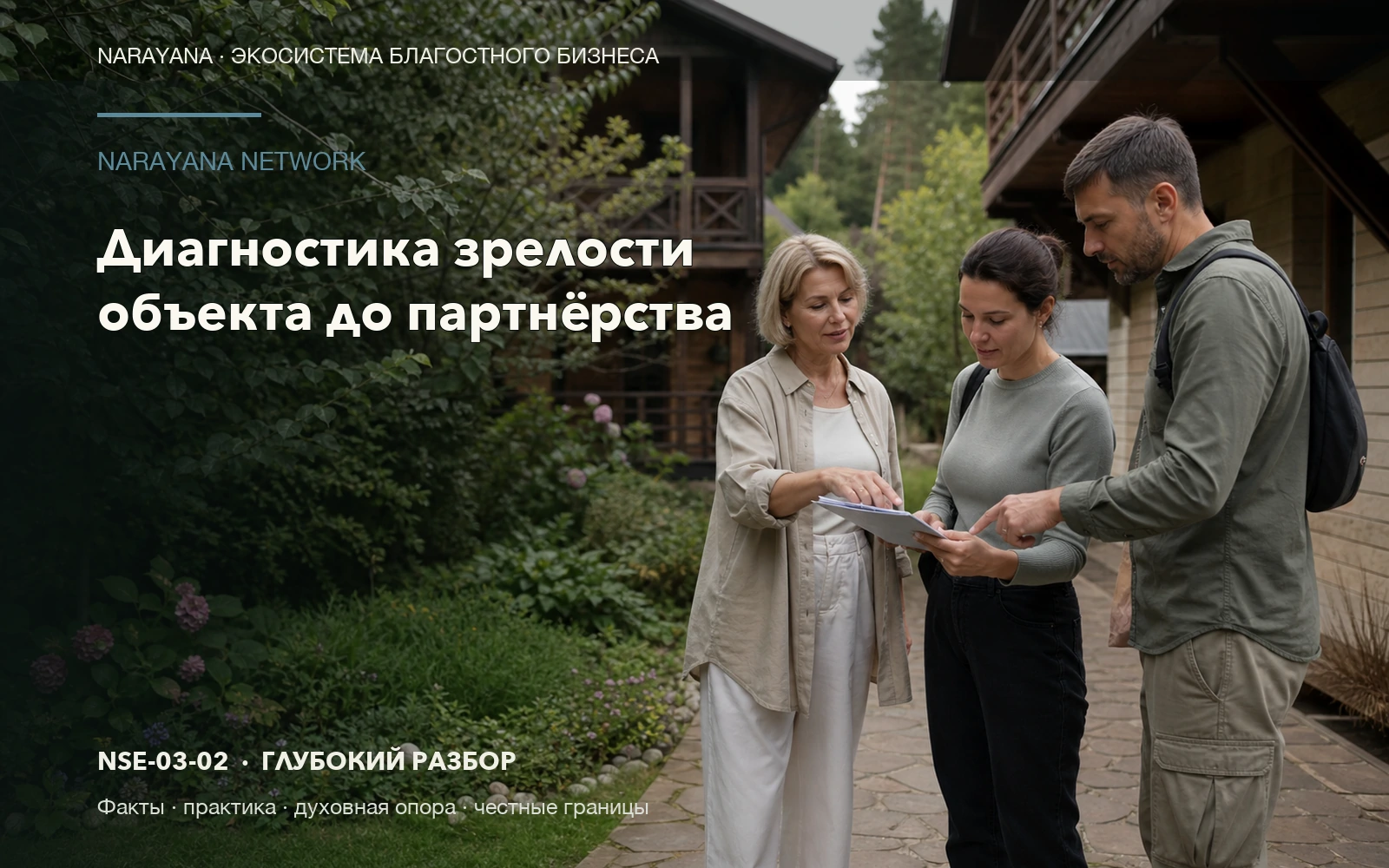 Editorial illustration for the article “Diagnostics of the maturity of an property before partnership”