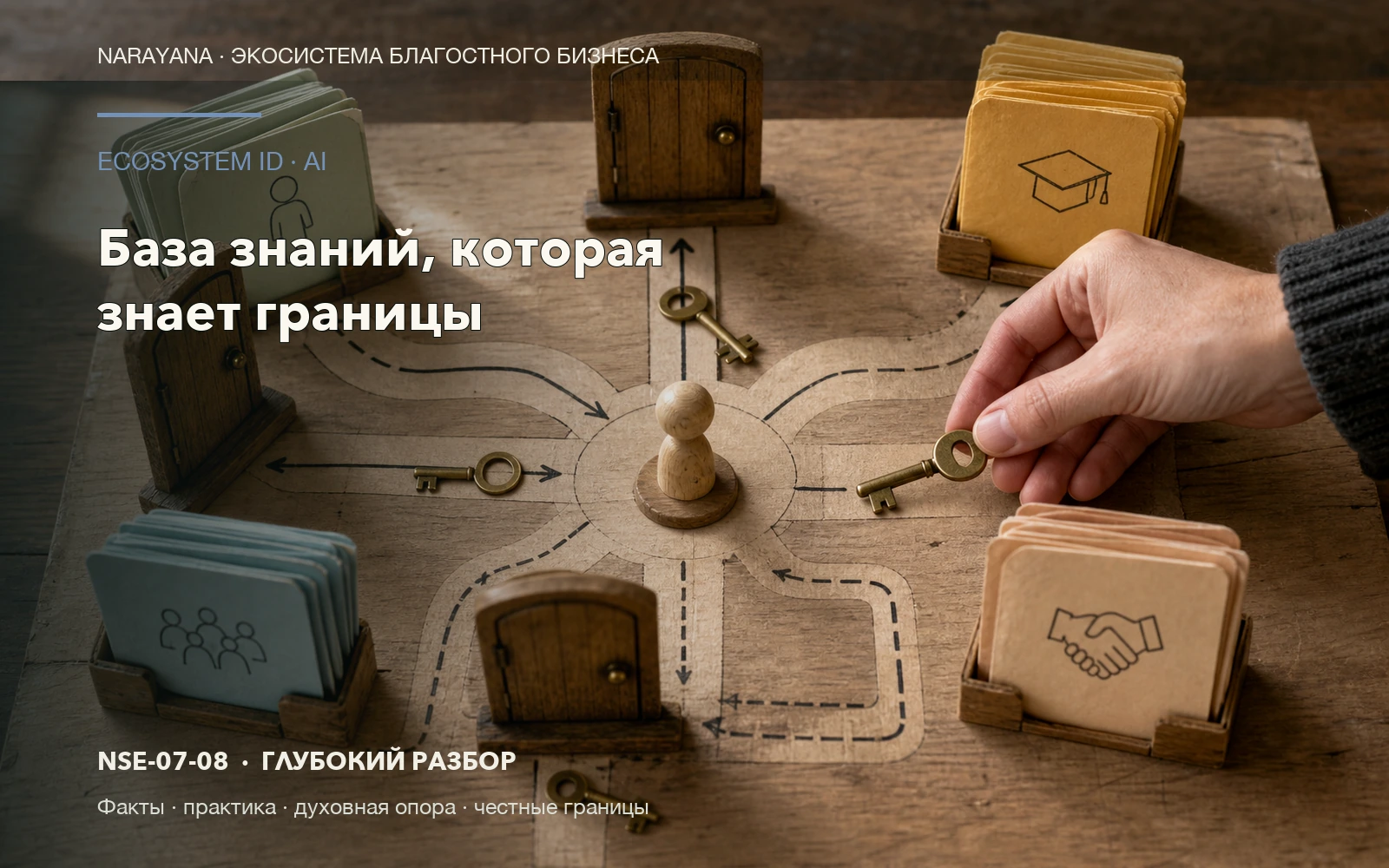 Editorial illustration for the article “A knowledge base that knows boundaries”